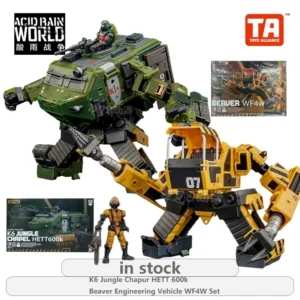 Acid Rain War Original Machine Series K6 Jungle Chapur HETT 600kBeaver Engineering Vehicle WF4W Set Action Figure Model Toys