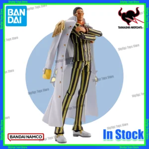In Stock Bandai SHF Kizaru Porusalino Admiral One Piece Future Island Ready-made Action Figure Collection Gift