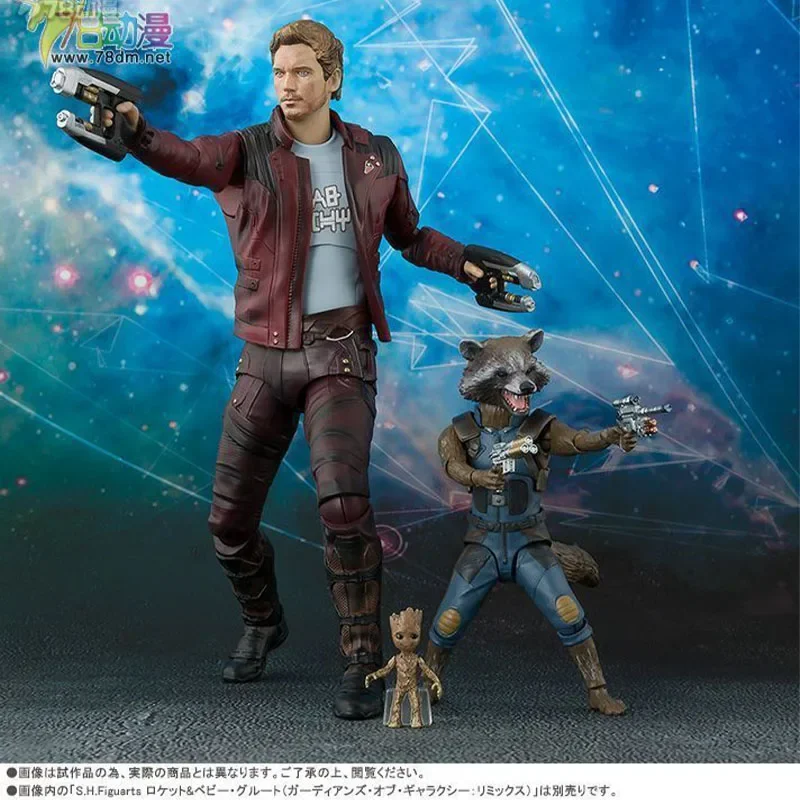 Bandai Original MODEL KIT SHF Star-Lord Anime Action Figure Model Toys  Model Gifts For boys Collectibles Foam box sends