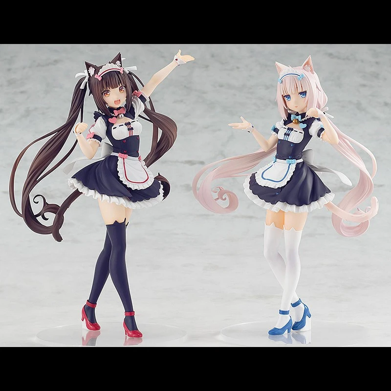Nekopara Chocola Vanilla KO Figurine Cute Character Models Desktop Ornaments Trendy Toys Kawaii Garage Kit chassis statue Gifts