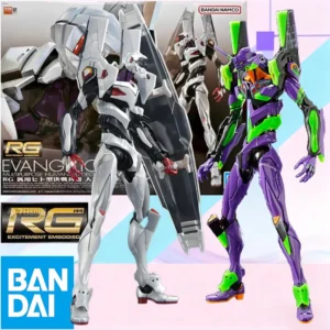 Low price In Stock BANDAI Original RG 1/144 GUNDAM EVANGELION UNIT 04 Action Figure Model Toy Gift for Kids Foam Box Packaging