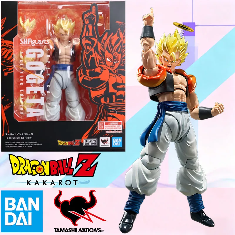 In Stock BANDAI Original BOX S.H.Figuarts Super Saiyan Gogeta-Exclusive Edition SHF Action Figure Model Toy Gift for Kids