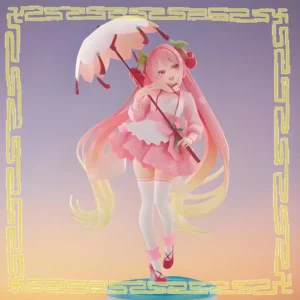 Original Genuine Taito Hatsune Miku Sakura Miku Amp Piapro Anime Figure Model Collector Toy Gift Desktop Ornament Unopened