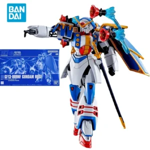 Bandai Original GUNDAM Anime Model HGFC 1/144 GF13-009NF GUNDAM ROSE Action Figure Assembly Model Toys Gifts for Children