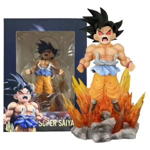 19CM Anime Dragon Ball Son Goku Figure Red Eye Model Doll Dragon Ball Toy Action Figure PVC Sitting Position Earth Dragon Ball